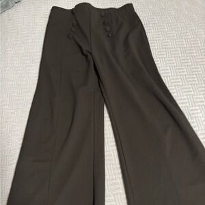 New! Wide-Leg Black Sailor Trousers